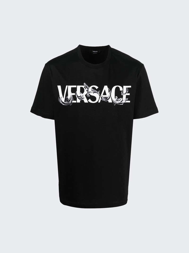 Barocco Silhouette Logo T-shirt Black 1