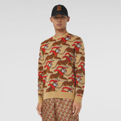 Burberry Tiger Graphic Technical Wool Jacquard Sweater outlook