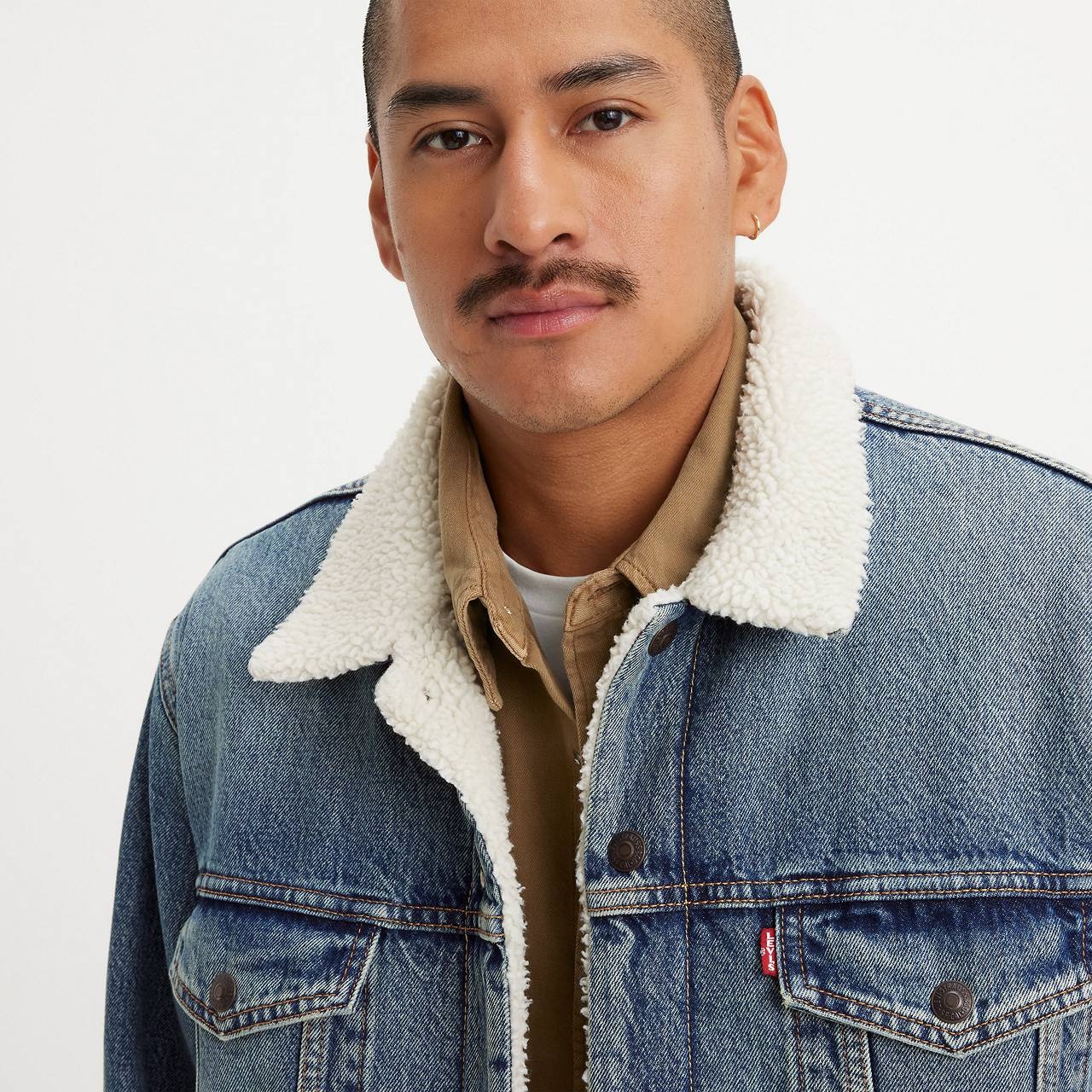 RELAXED FIT SHERPA TRUCKER JACKET - 5