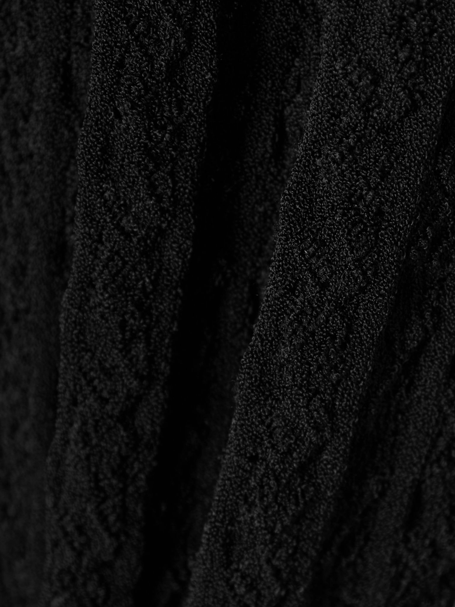 Open-knit turtleneck jumpsuit Black - 5