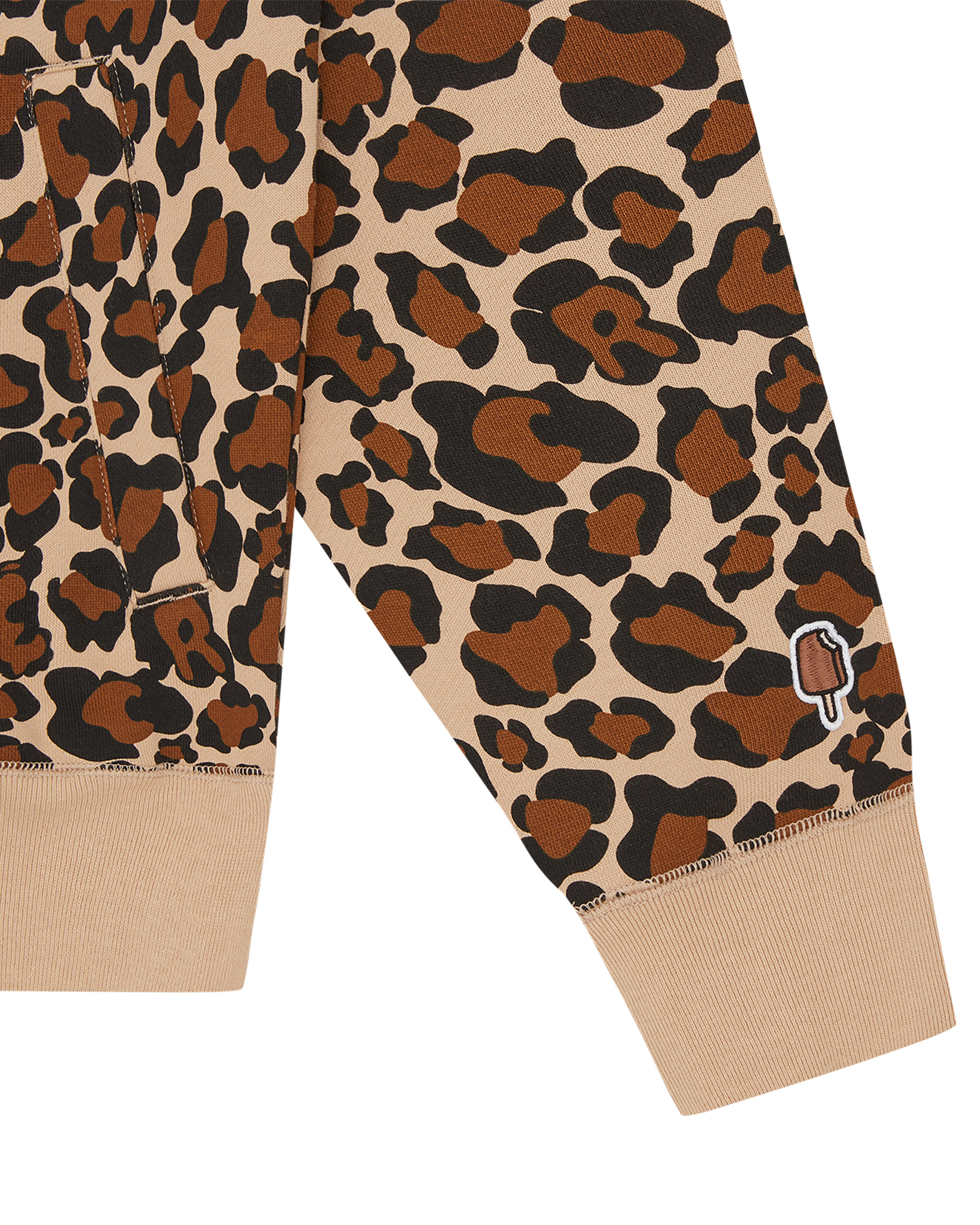 LEOPARD PRINT ZIP THROUGH HOOD - 3