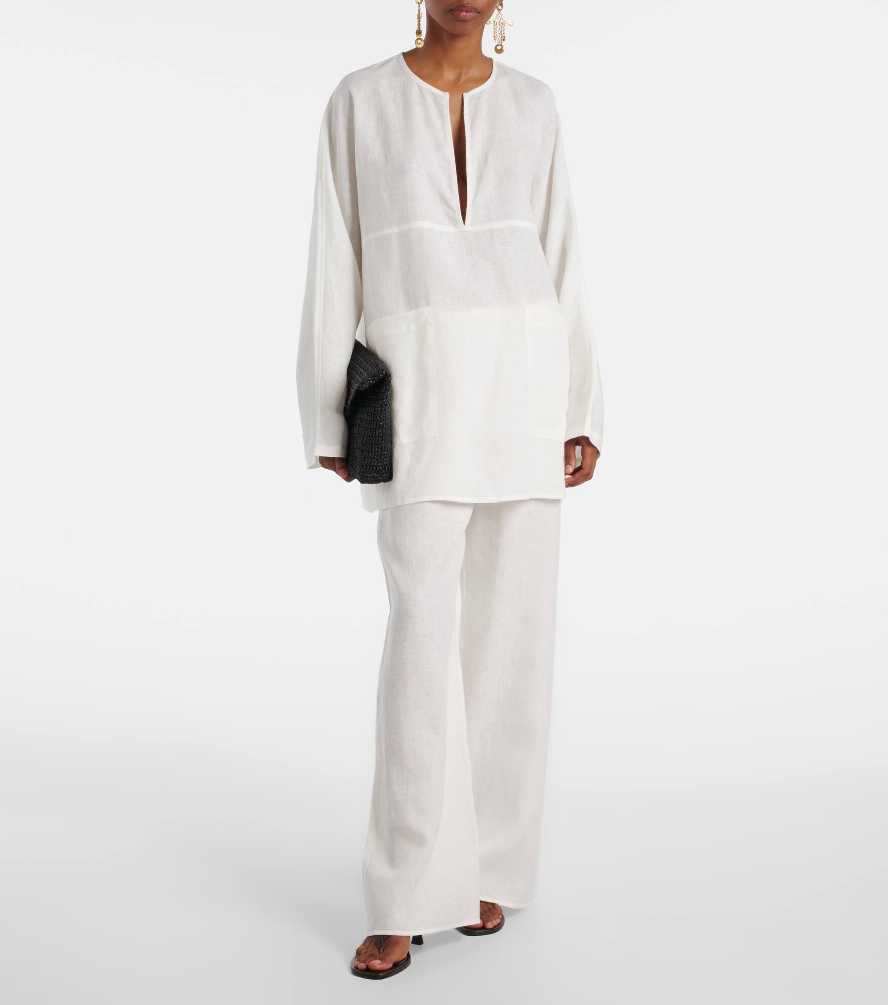 Oversized linen top - 2