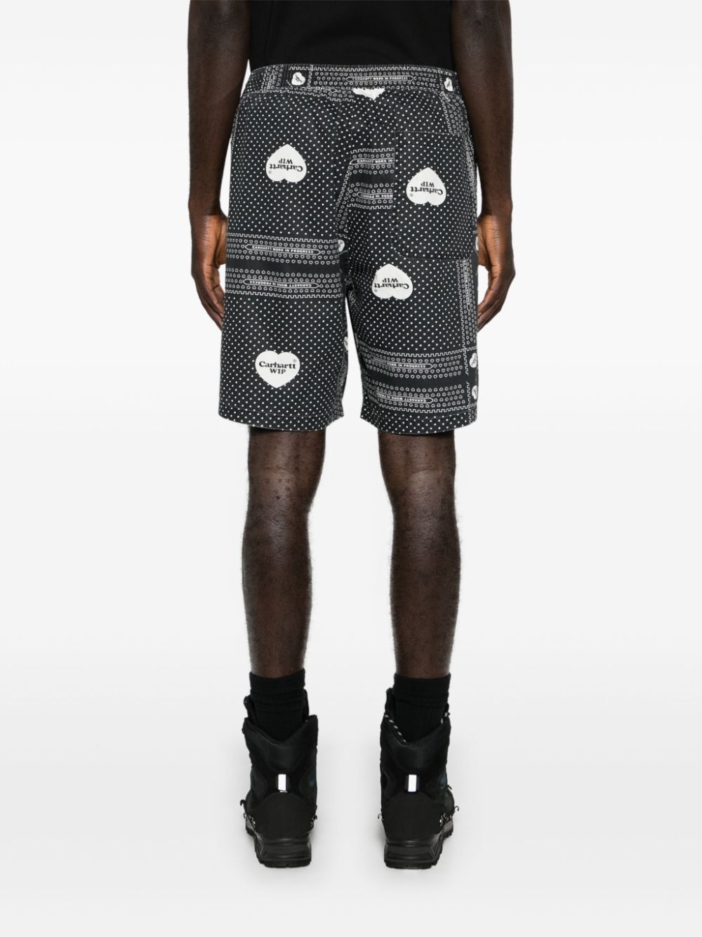 Heart Bandana cotton shorts - 4