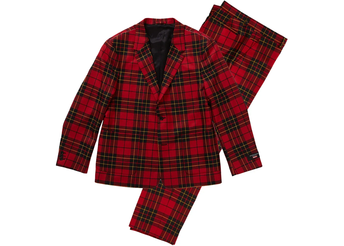 Supreme Tartan Wool Suit Red - 1