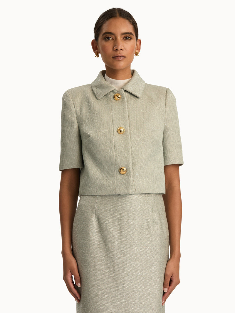 Oscar de la Renta SEQUIN TWEED JACKET outlook