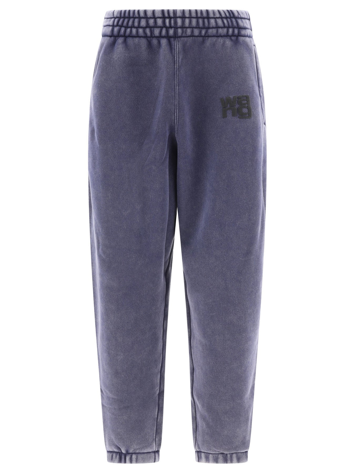 Alexander Wang Joggers With Rubberised Logo Trousers Blue