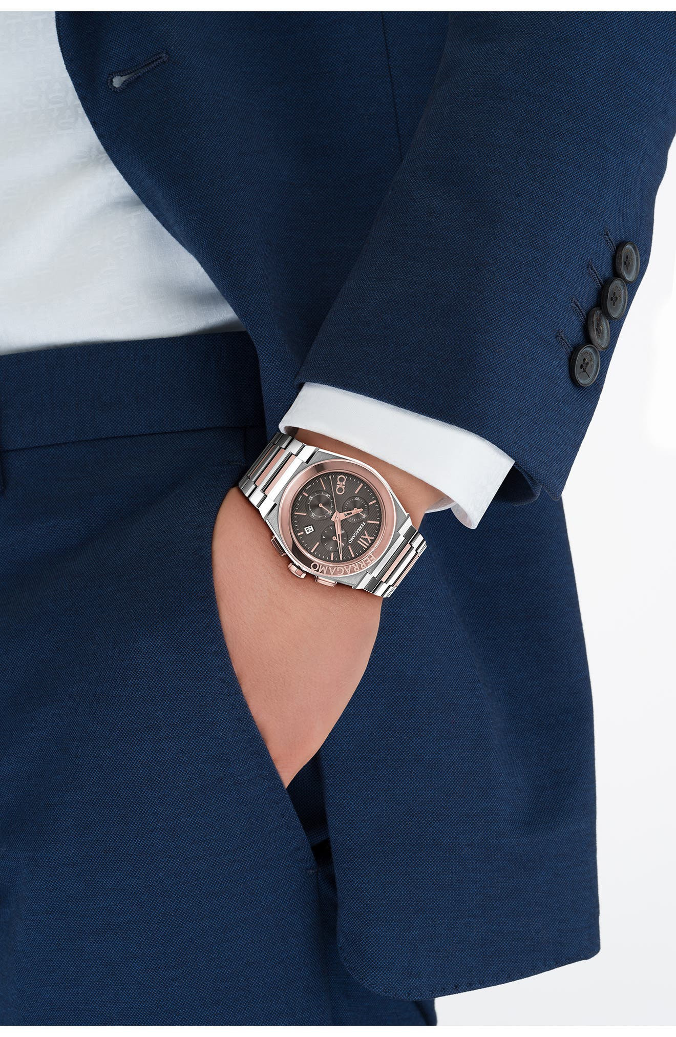 Vega Bracelet Chronograph Watch, 42mm - 2