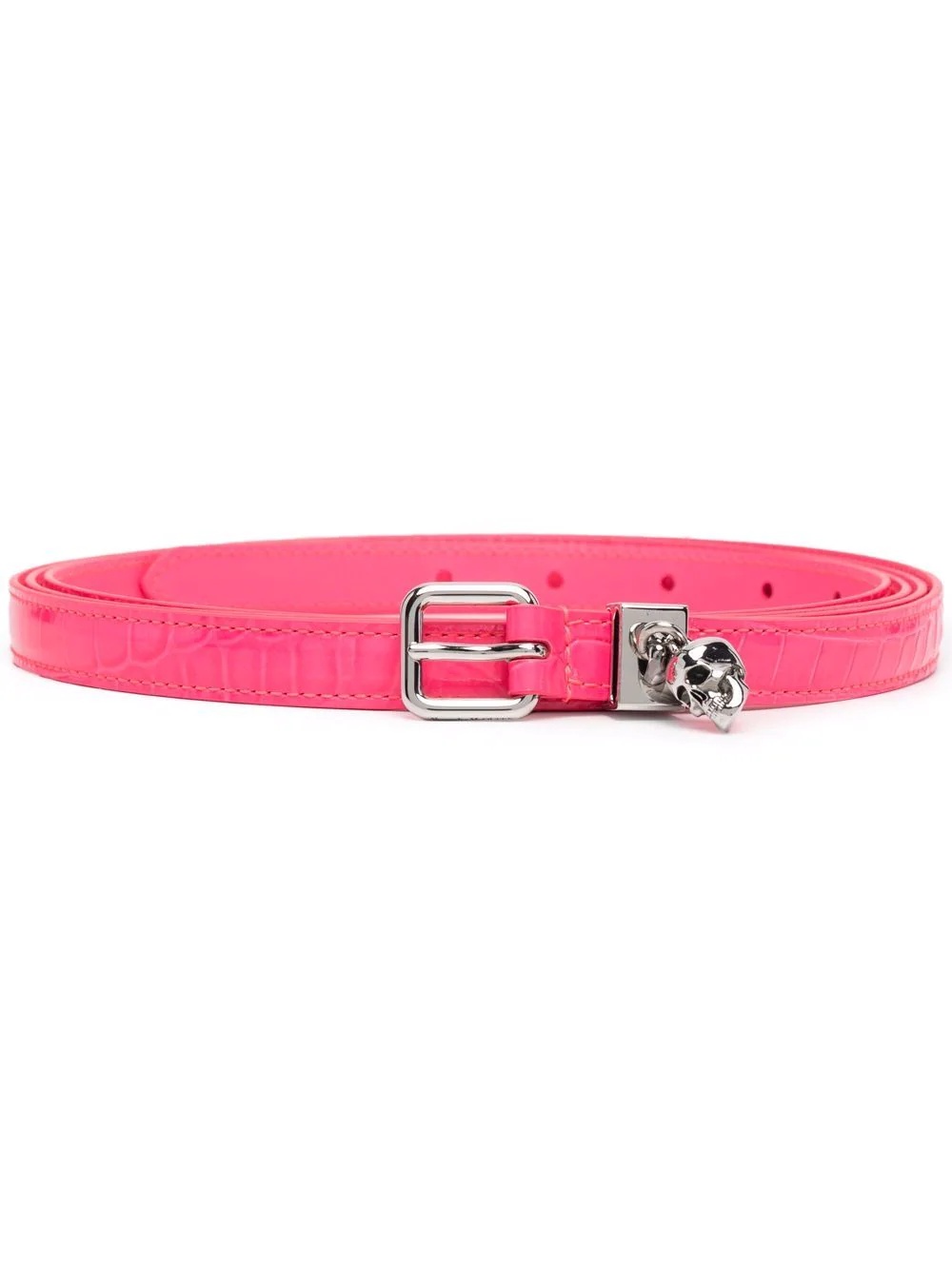 Skull charm buckle belt - 1