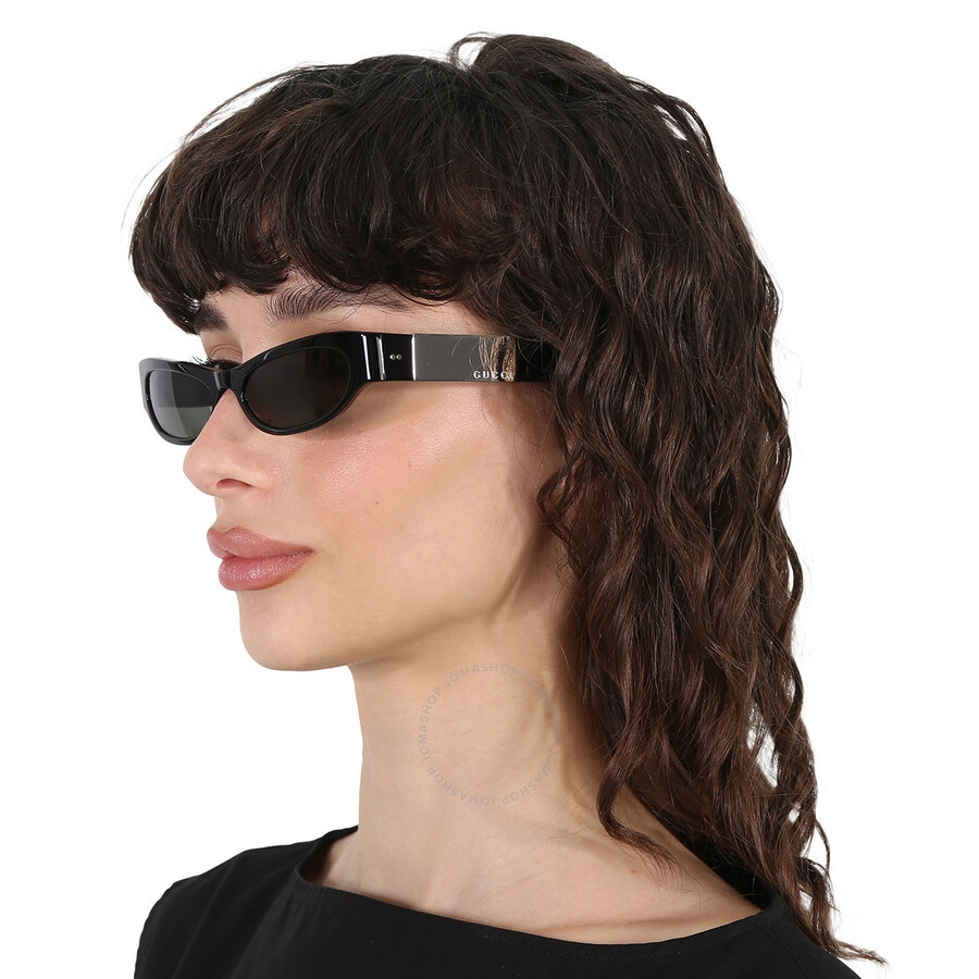 Gucci Dark Grey Rectangular Ladies Sunglasses GG1635S 003 53 - 2