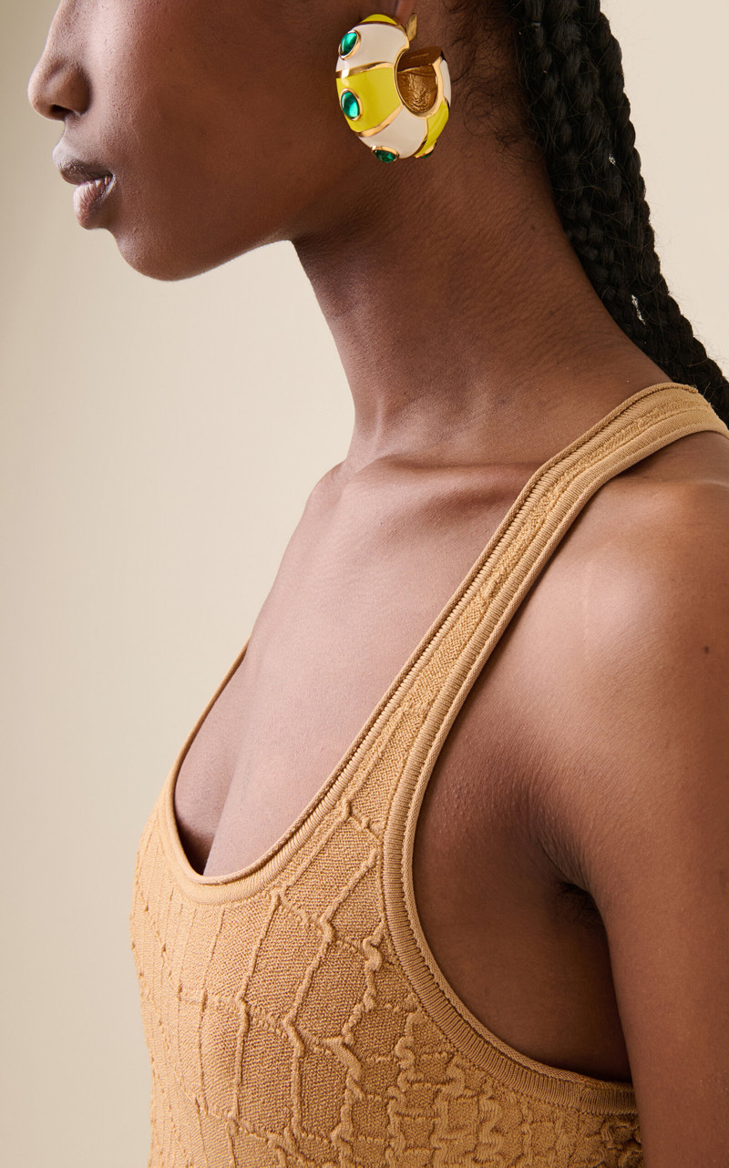 JACQUEMUS The Rayures Earring yellow outlook