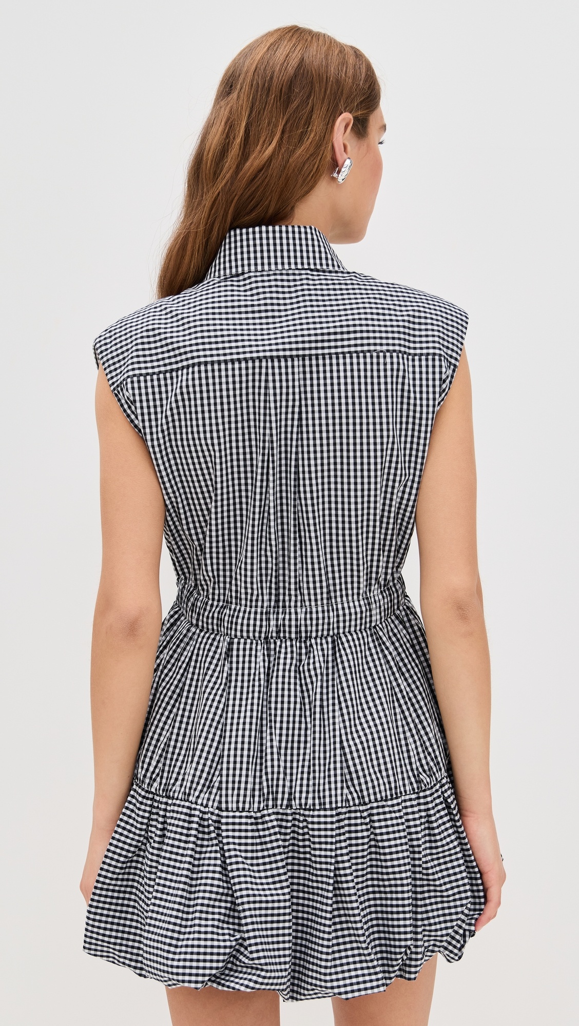 Neci Gingham T-Shirt Bubble Mini Dress - 2