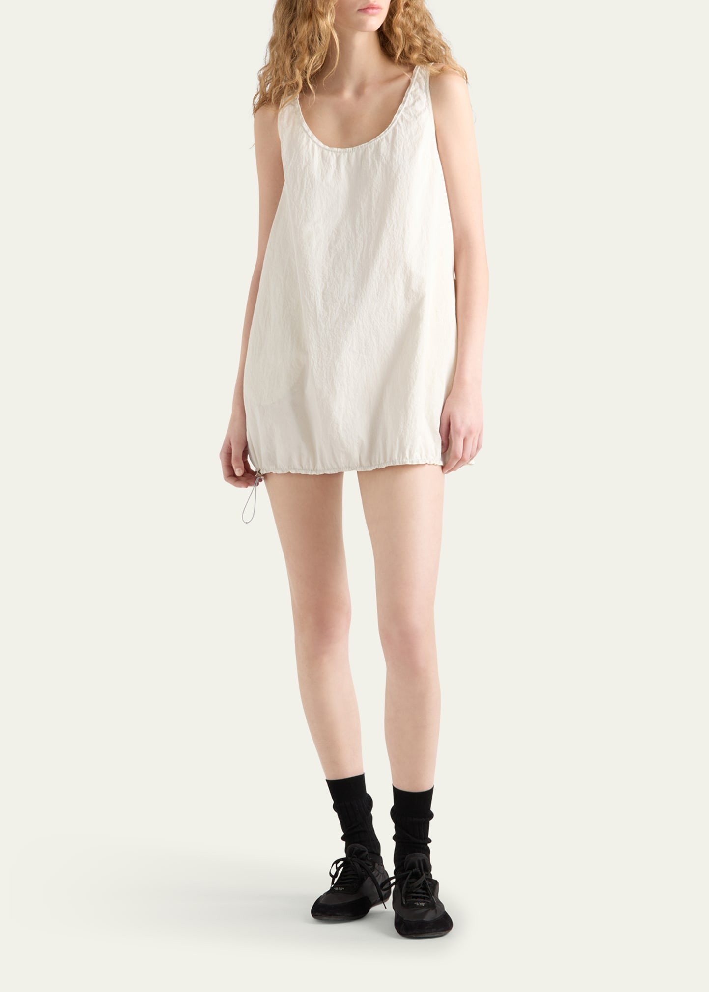 Cinched Drawstring Mini Dress - 2