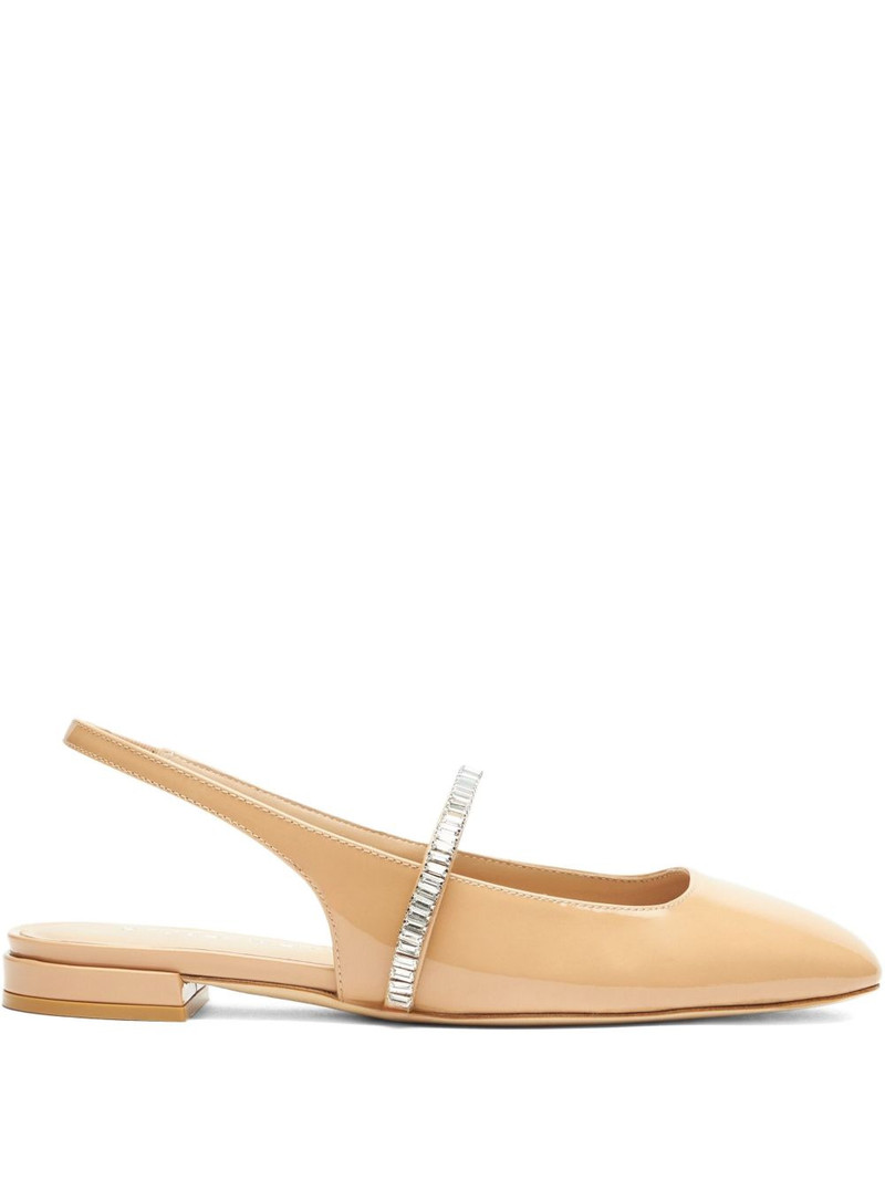 crystal-embellished slingback flats 1
