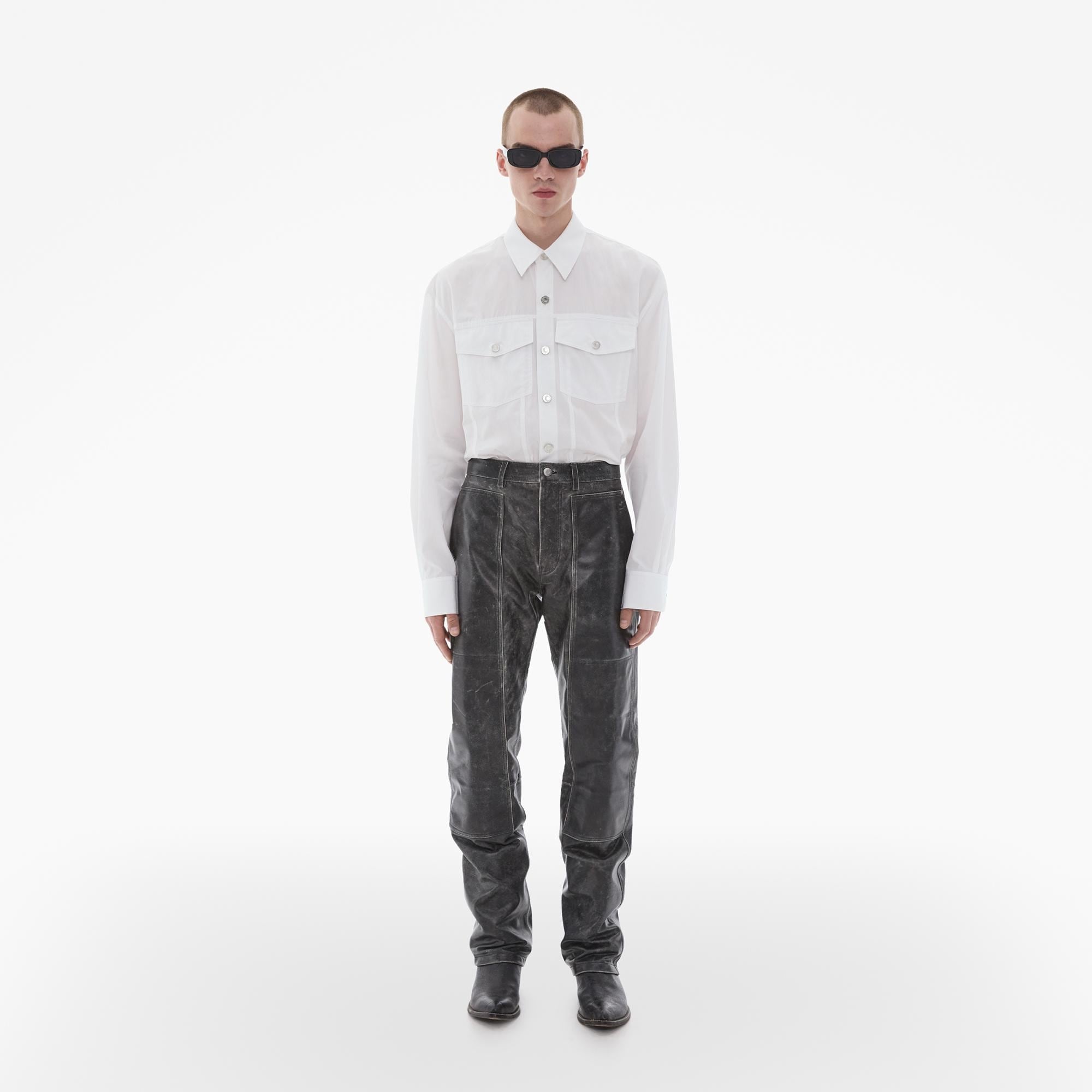 LEATHER CARPENTER PANT - 2