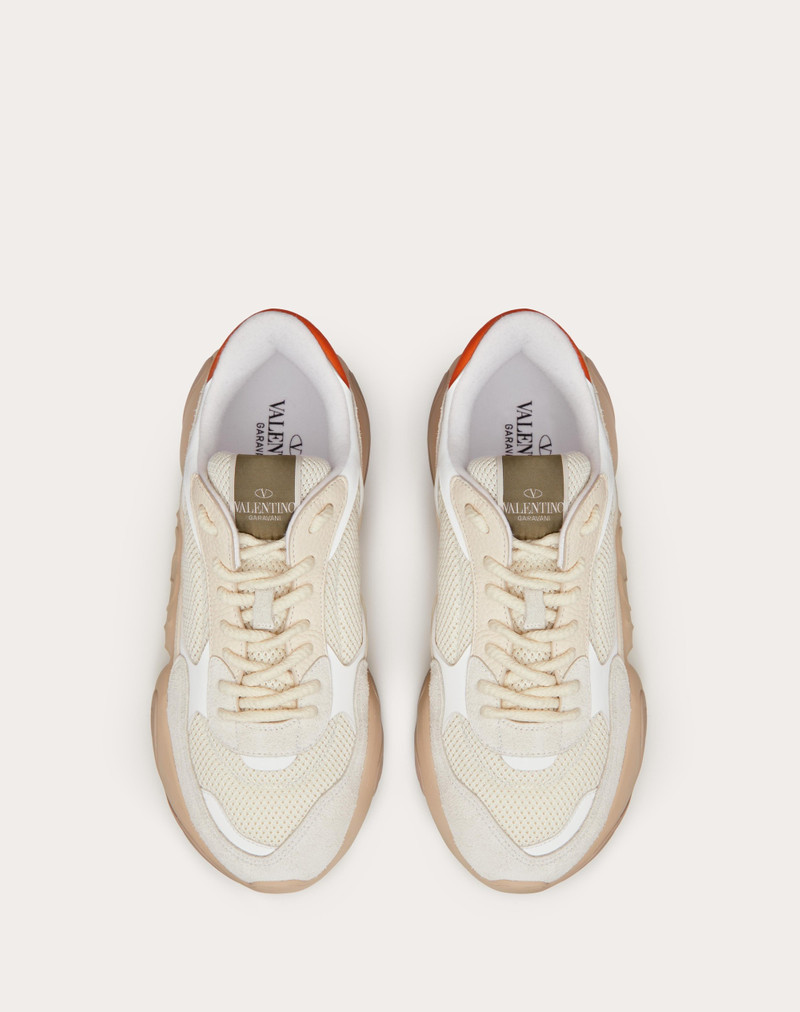 VALENTINO GARAVANI BUBBLEBACK MESH AND SUEDE SNEAKER 4