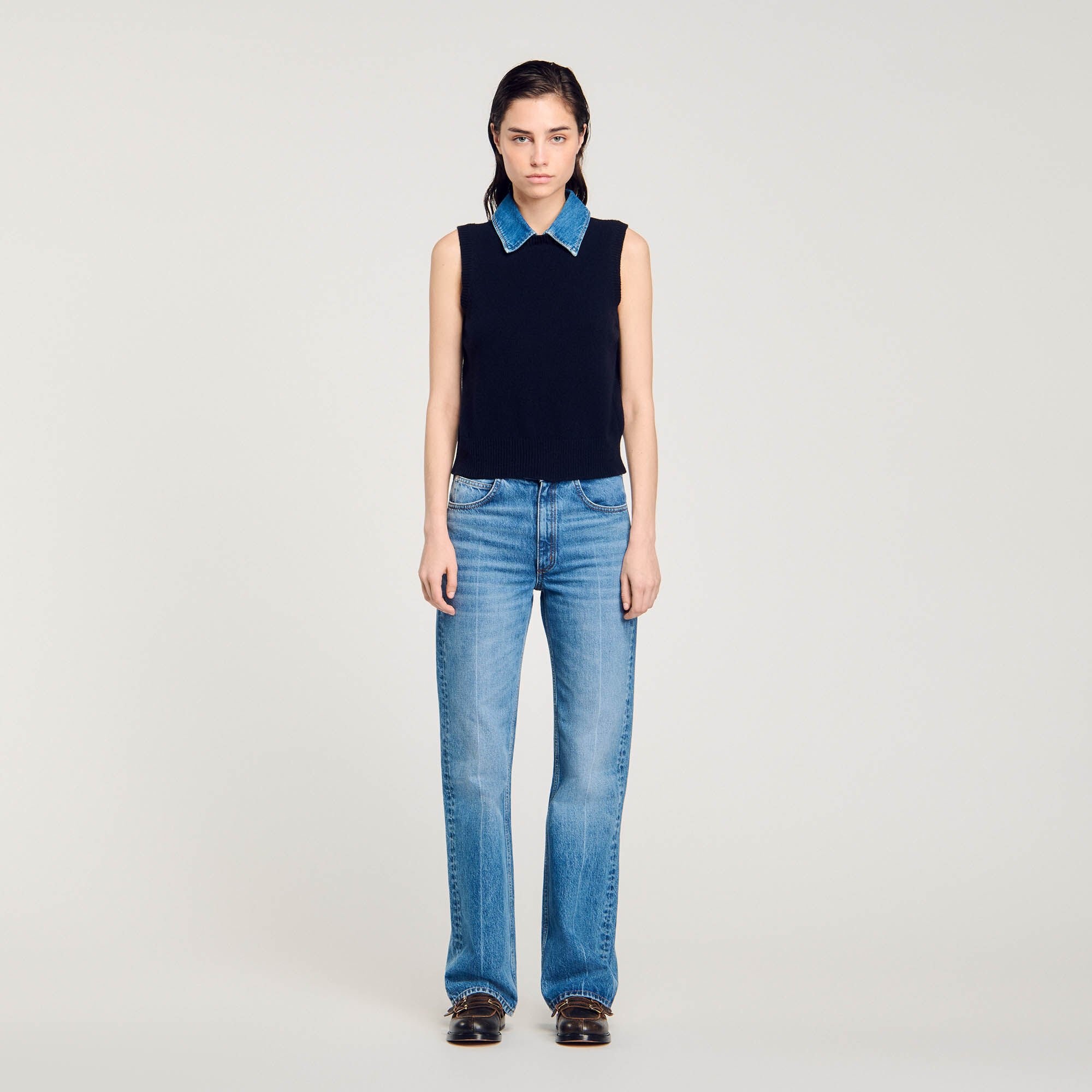 SWEATER WITH REMOVABLE COLLAR - 3