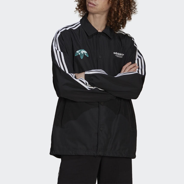 adidas originals Sports Long Sleeves Jacket Black HF4895 - 2