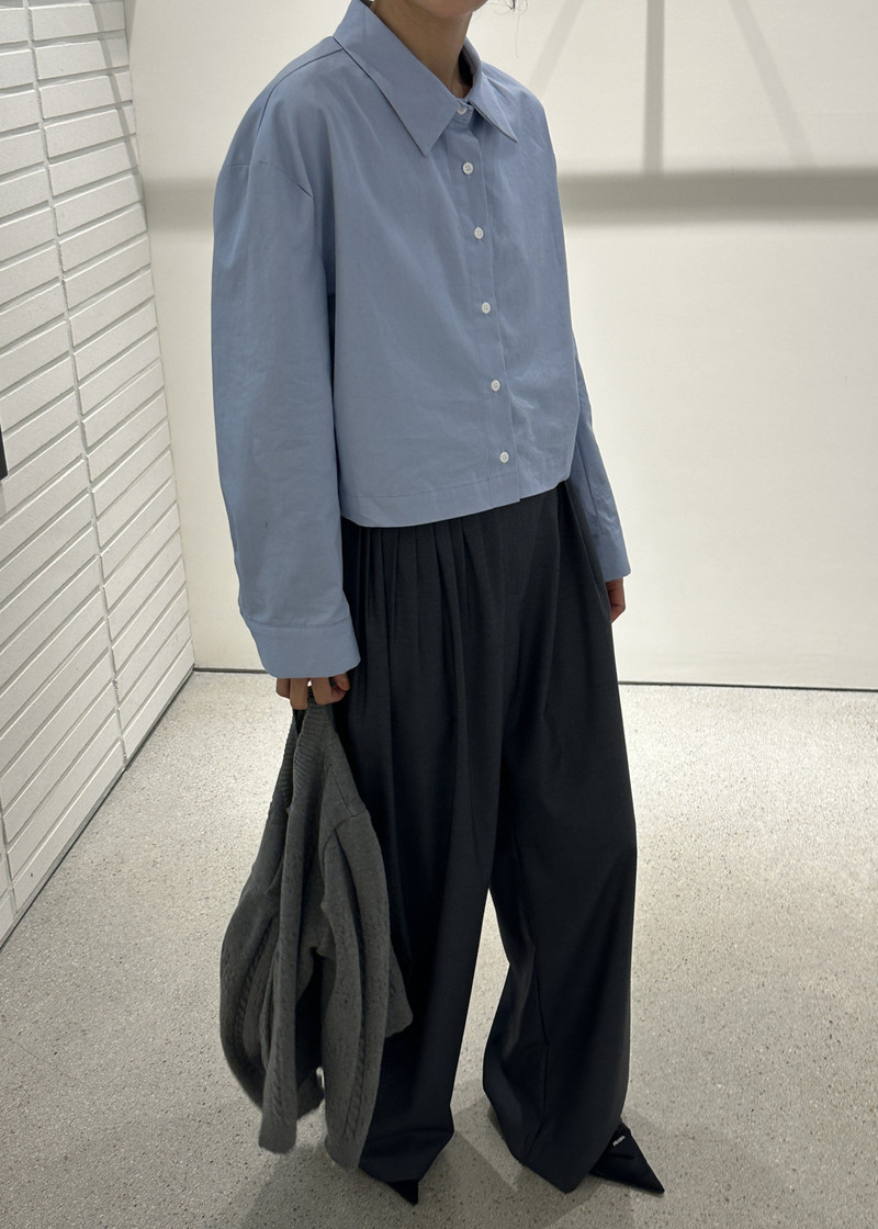 Nyla Pleated Pants - Charcoal 6