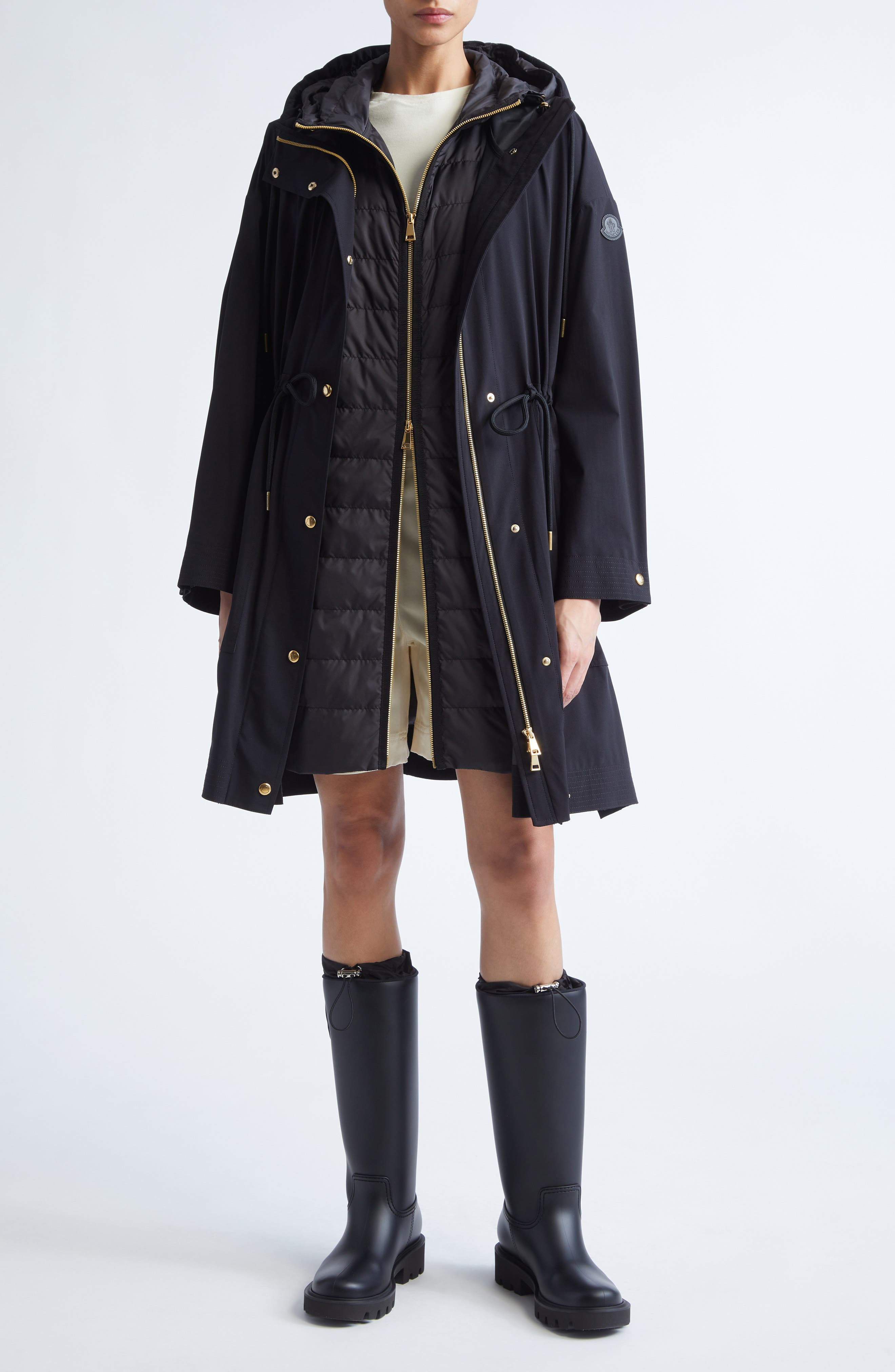 Moncler Sainbel 2-in-1 Down Long Parka in Black at Nordstrom - 2