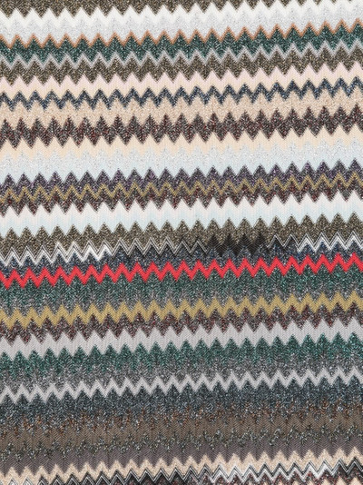 Missoni glitter zigzag-knit scarf outlook