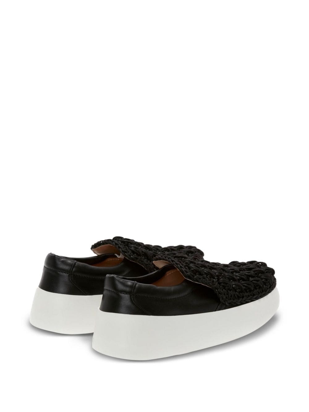 Popcorn leather loafers - 3