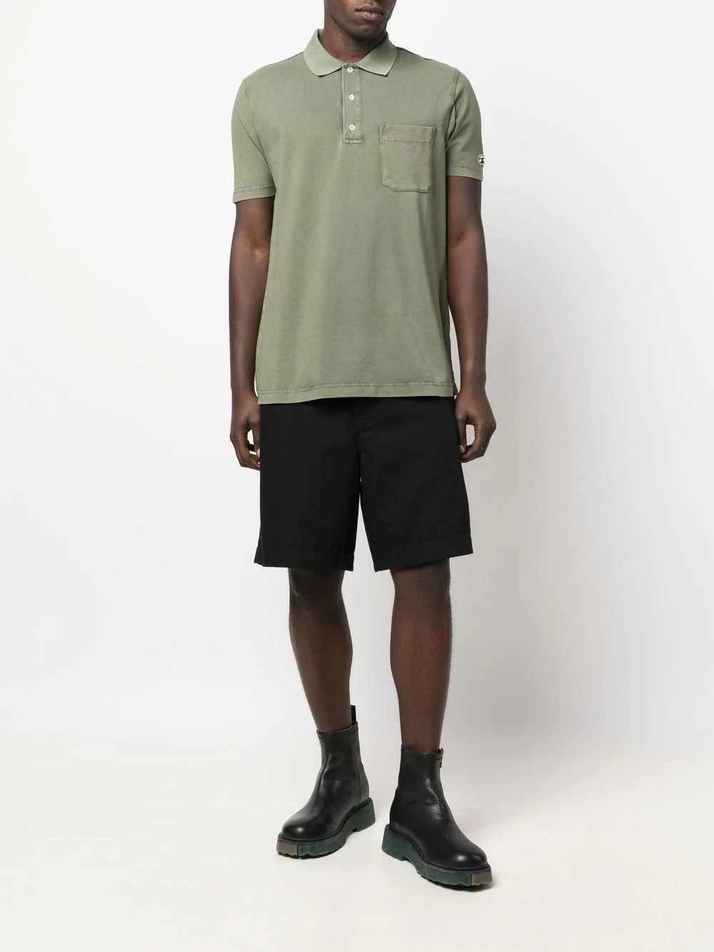 short-sleeved cotton polo shirt - 2