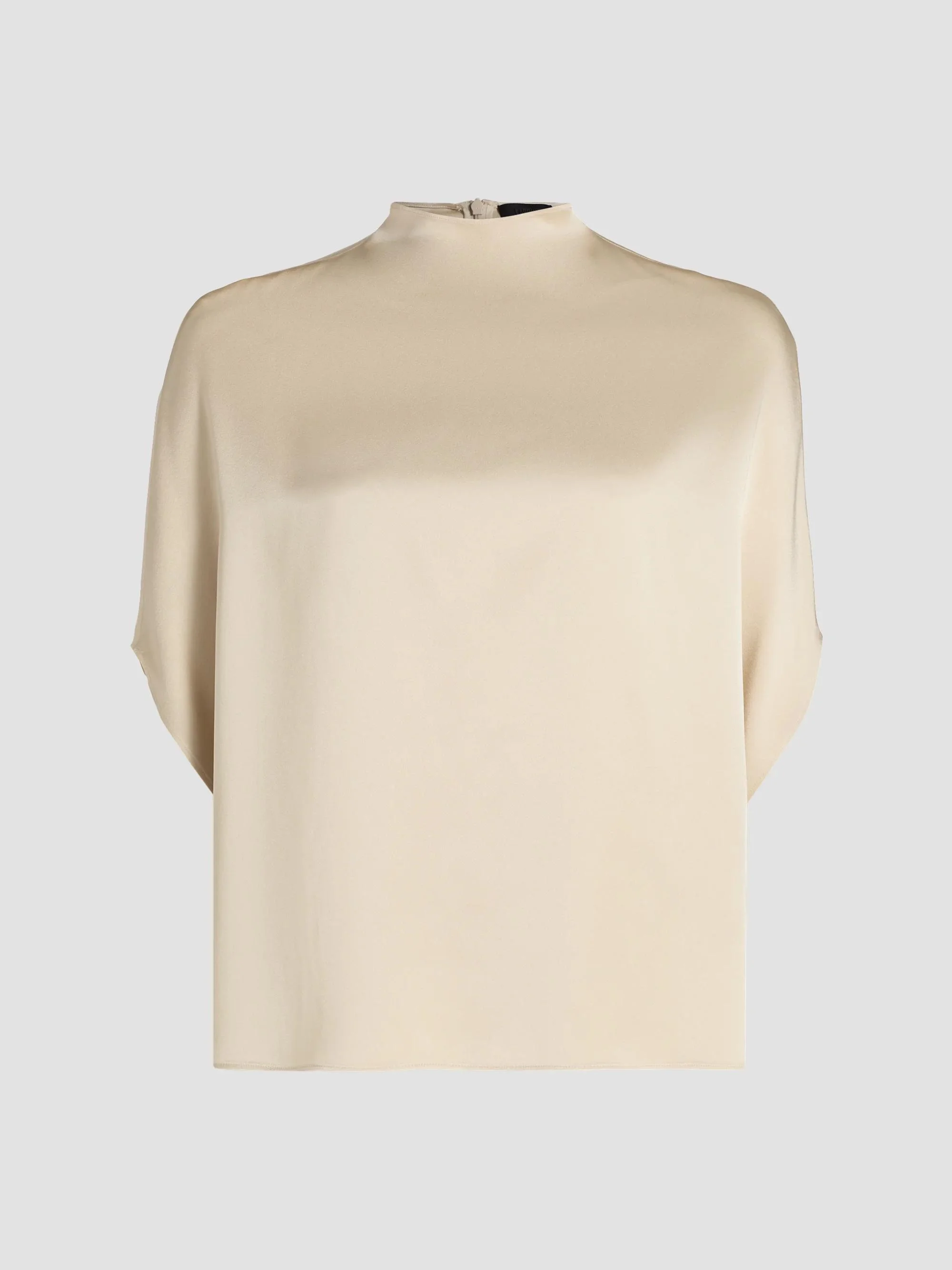 Women's Satin Cape T-Shirt - Sand - 1