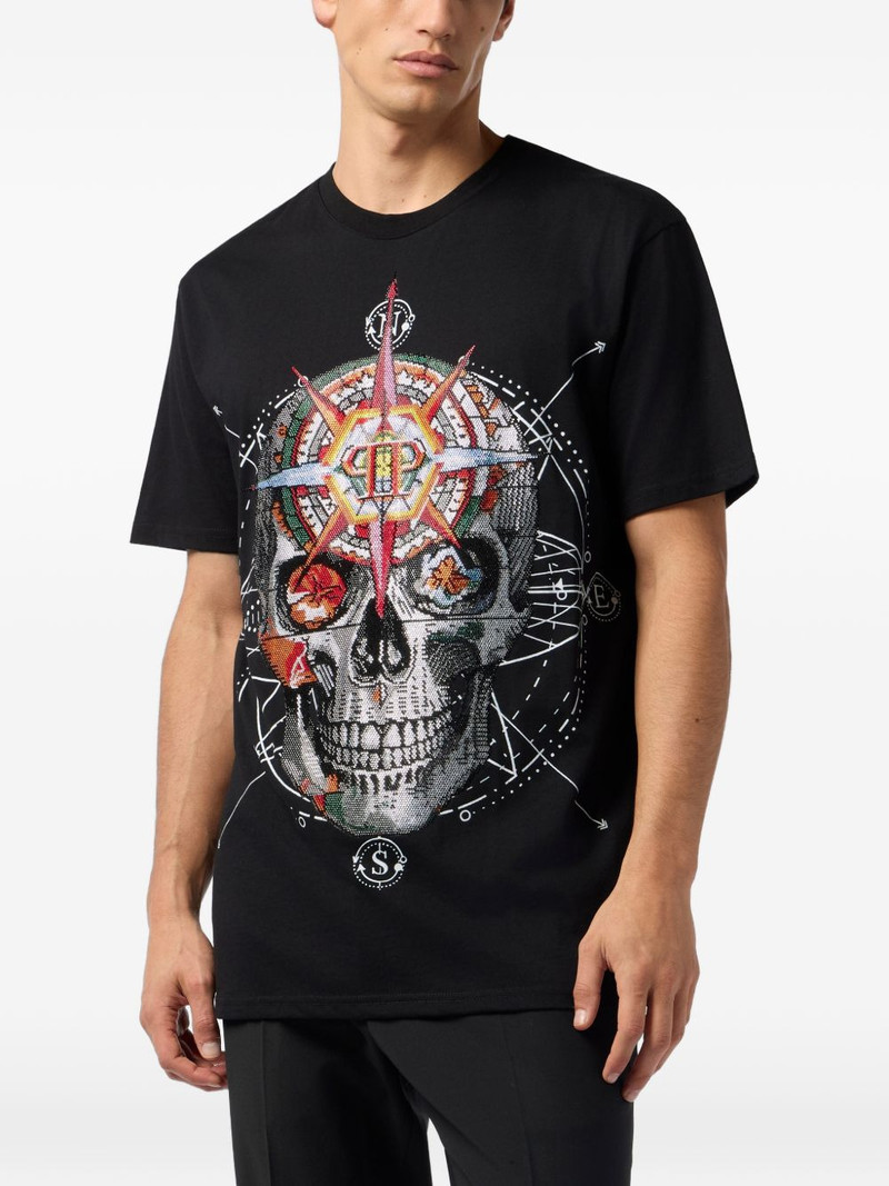 PHILIPP PLEIN rose skull stones T-shirt outlook