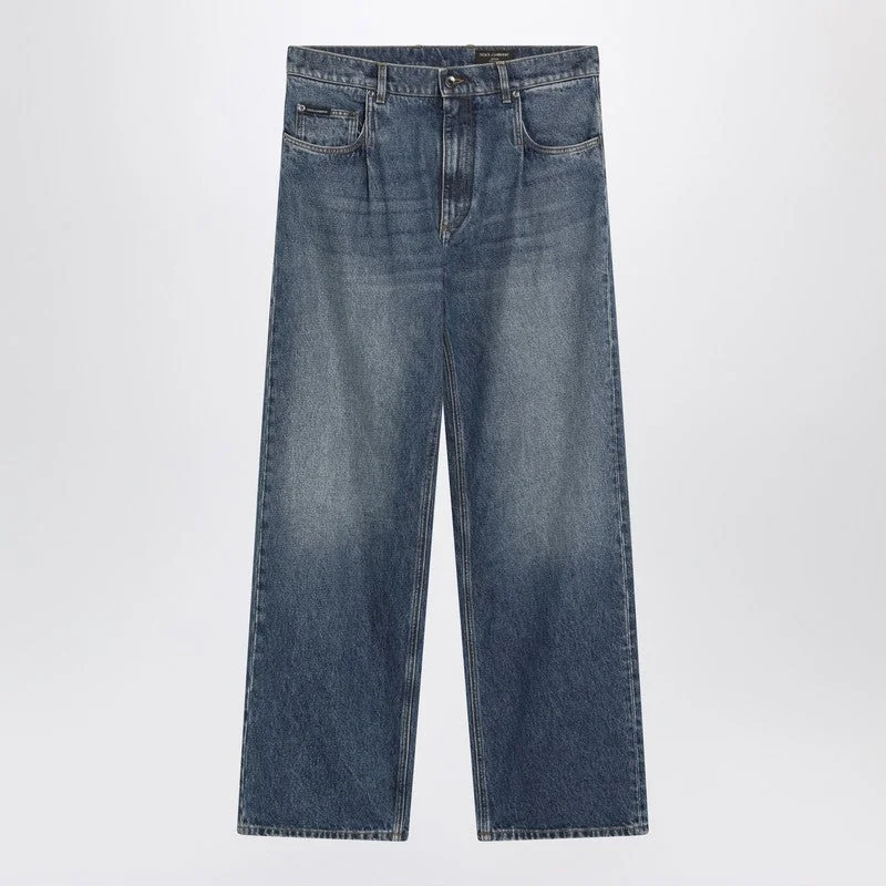 Dolce&Gabbana Blue Washed Over Jeans Men - 1
