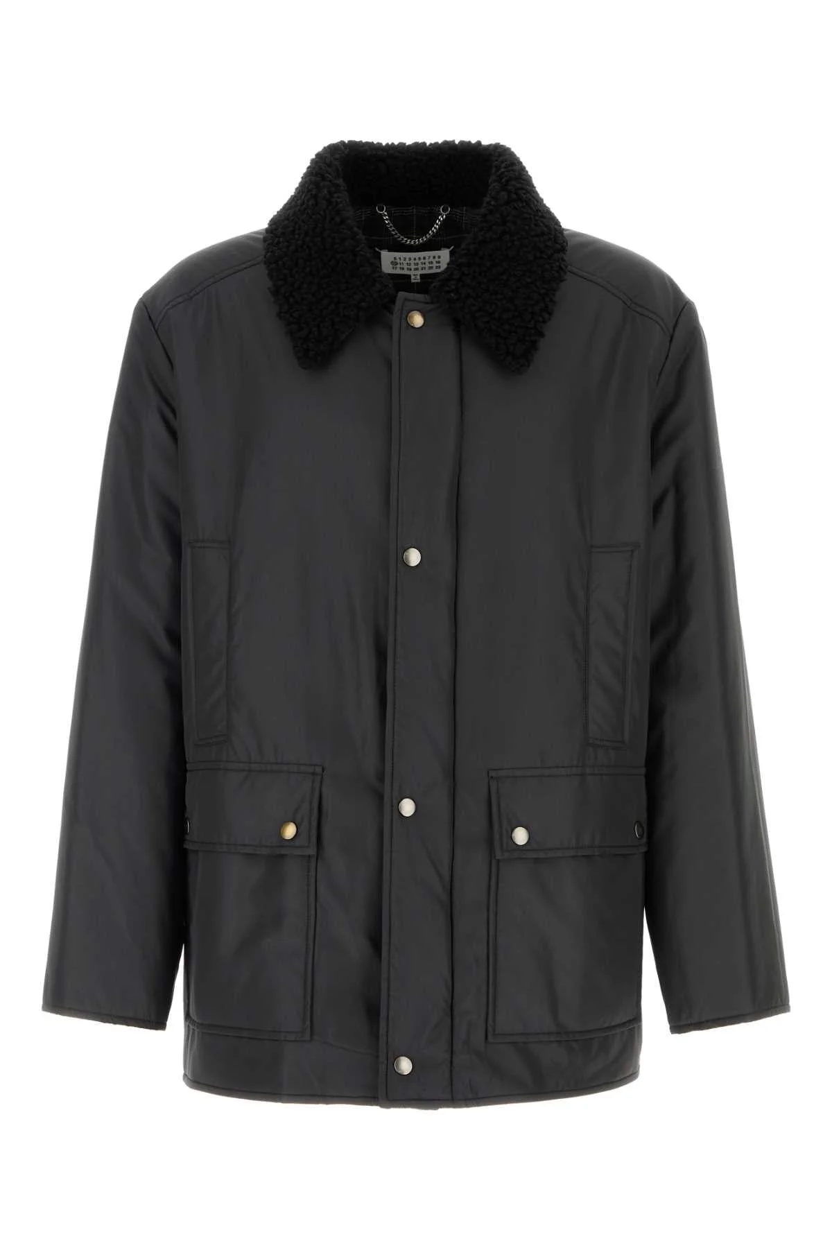 Maison Margiela Men Graphite Polyester Padded Jacket - 1