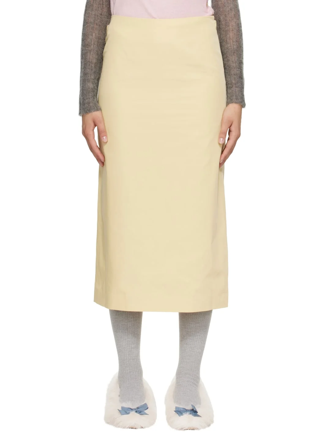 Yellow Enoki Midi Skirt - 1