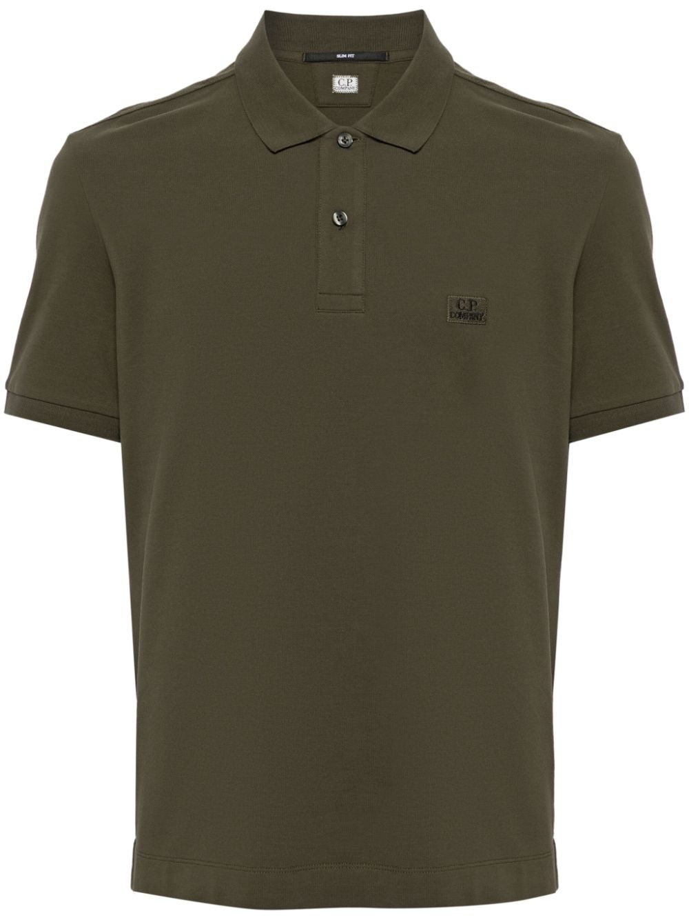 logo-embroidered cotton polo shirt - 1