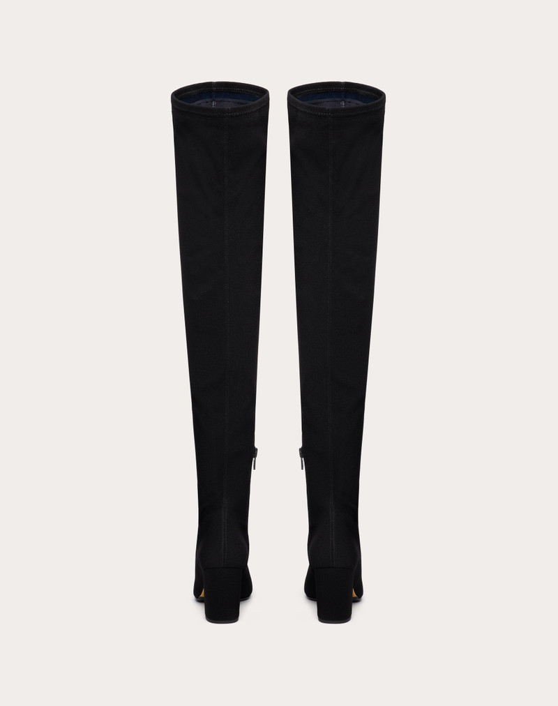 VALENTINO GARAVANI GOLDEN WALK OVER-THE-KNEE BOOT IN STRETCH FABRIC 70MM 3