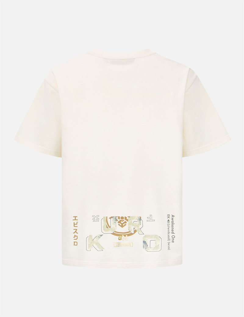 Logo and Kamon Foil Print T-shirt 8