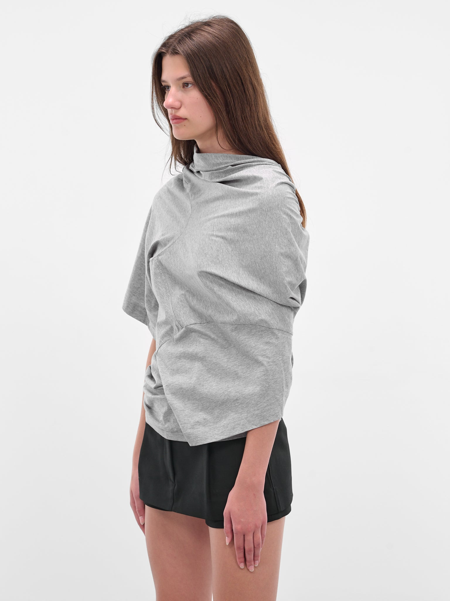 Gray Twisted Distort Tee - 2