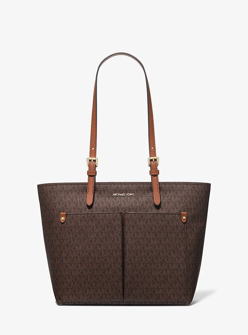 Jet Set Medium Logo Pocket Tote Bag - 1