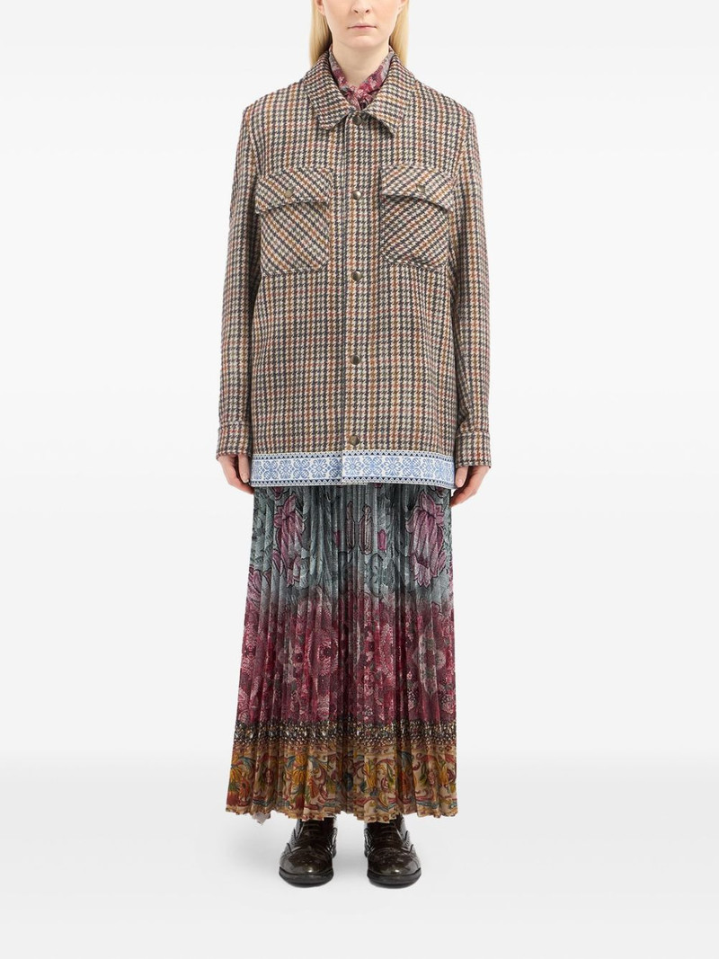 Pierre-Louis Mascia houndstooth-trimmed jacket outlook