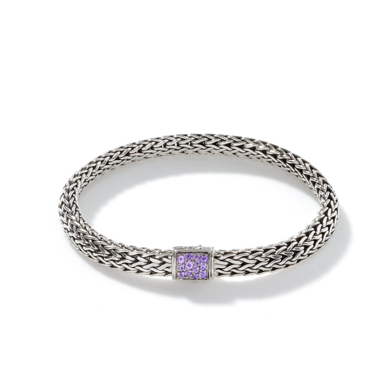 Icon Bracelet, Sterling Silver, Reversible Gemstones, 6.5MM 1