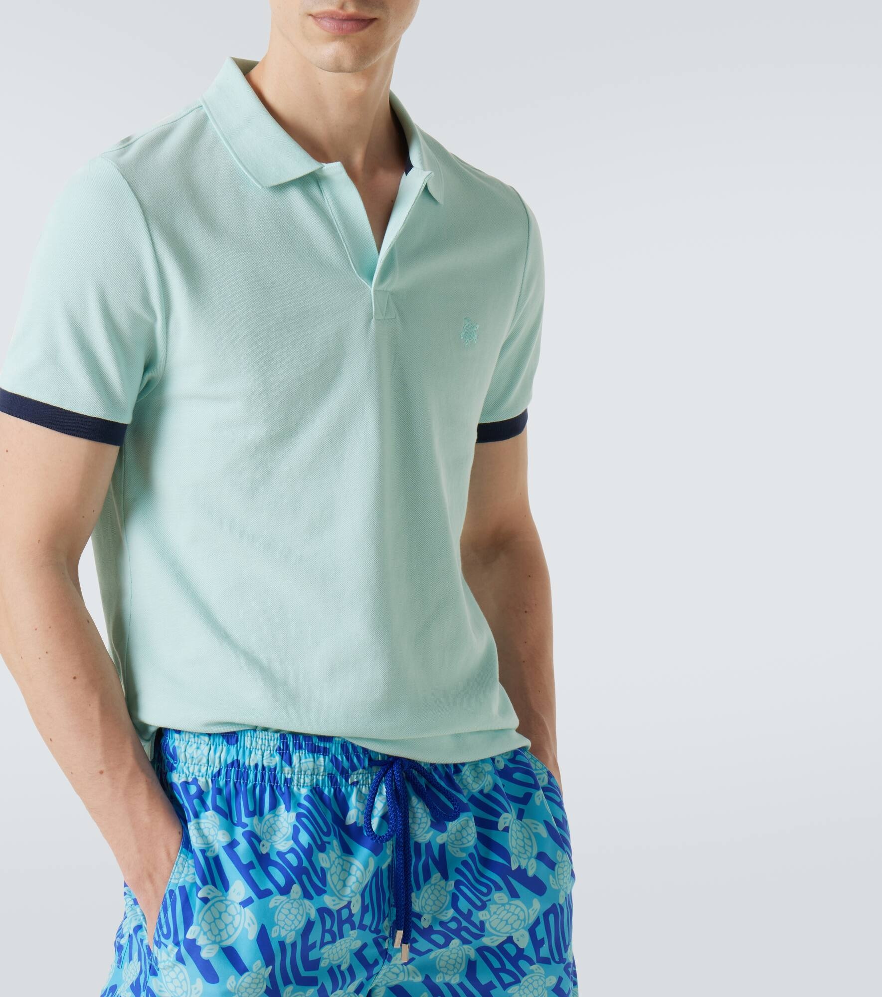 Cotton piqué polo shirt - 5