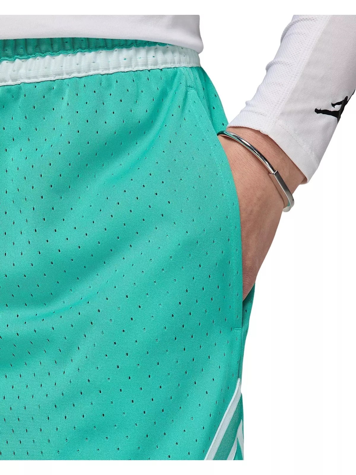 Men's Sport Dri-FIT Mesh Diamond Shorts -Teal - 3