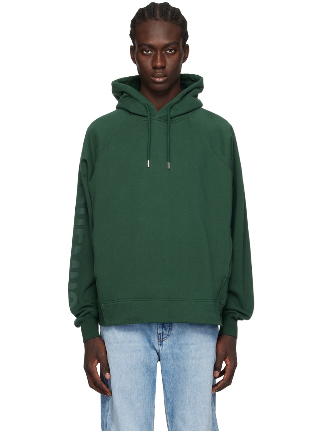Green 'Le hoodie Typo' Hoodie - 1