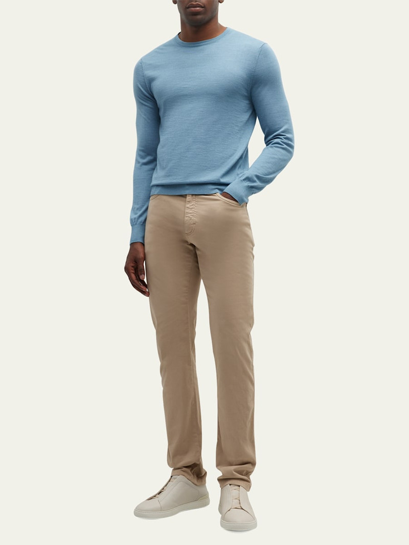 ZEGNA Men's Brushed Cotton 5-Pocket Trousers outlook