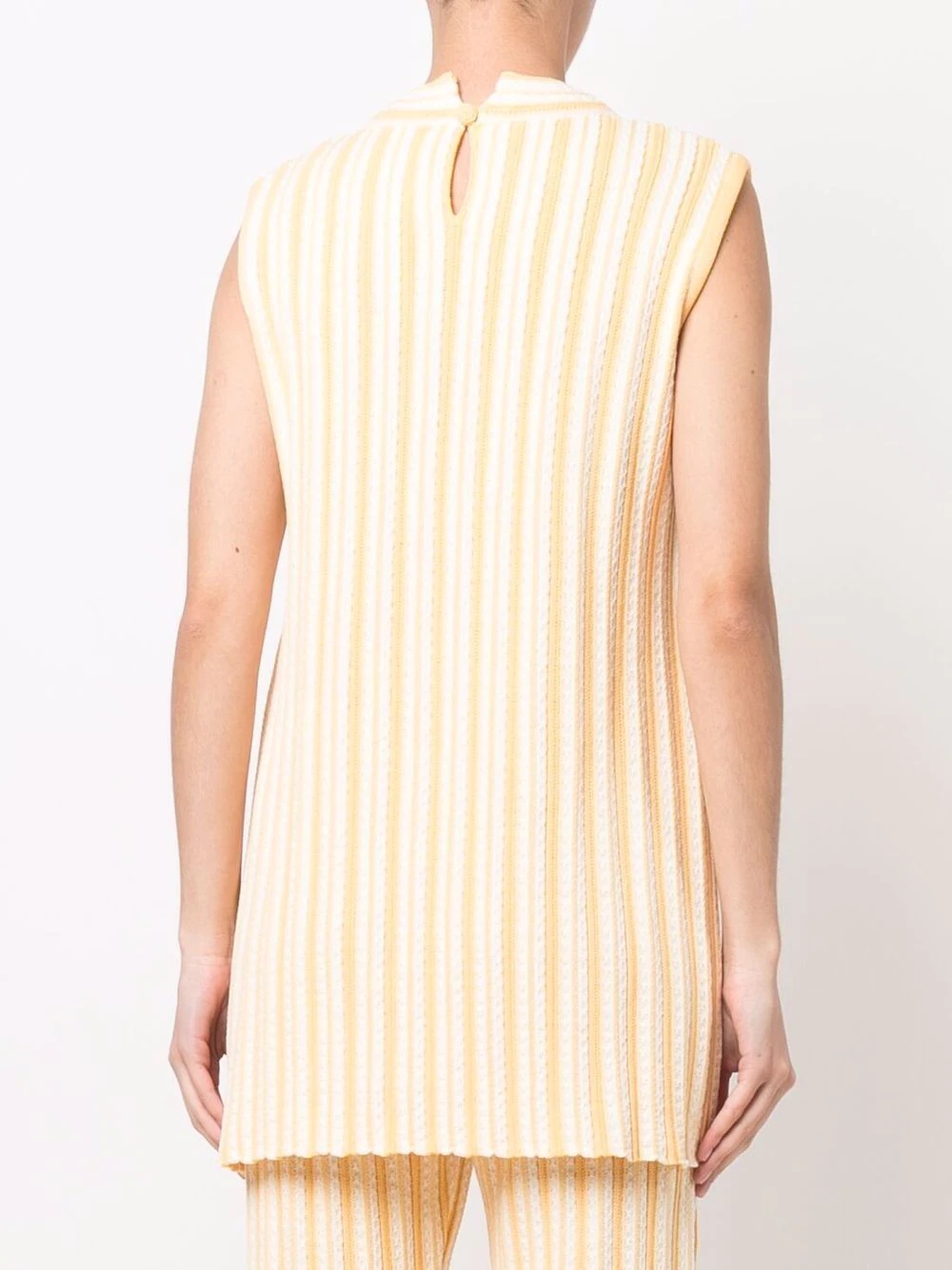 rib-knit sleeveless top - 4