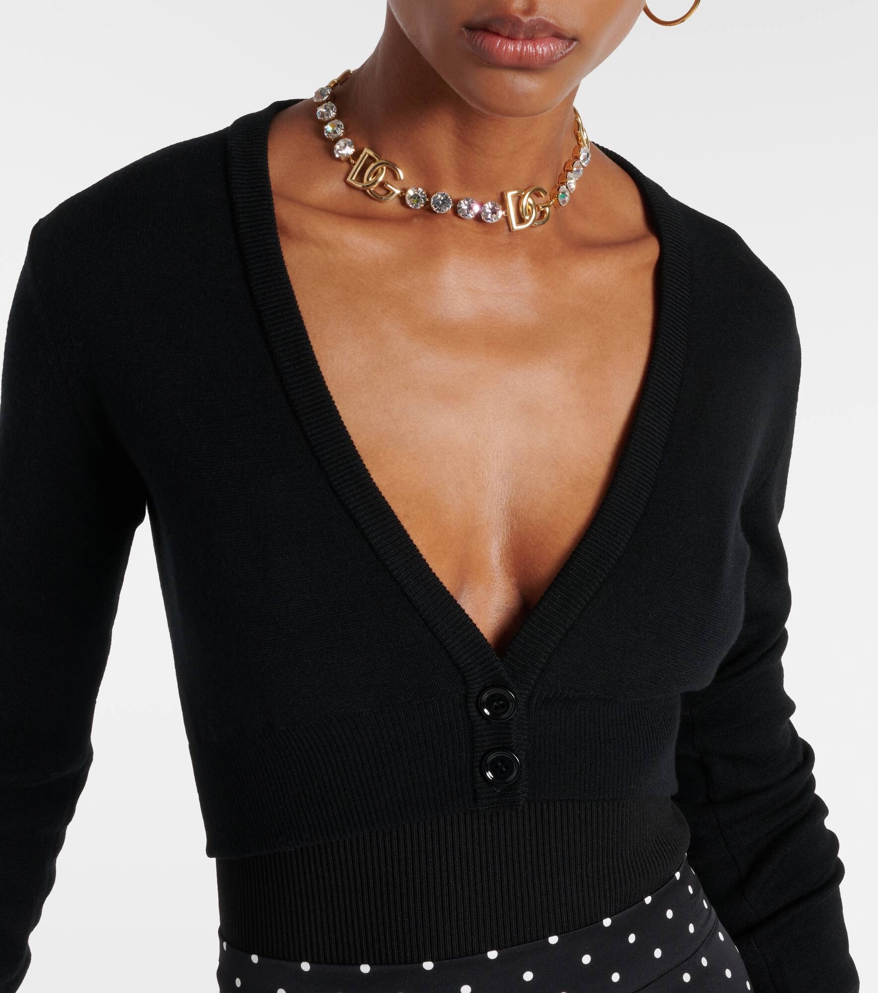 Cropped virgin wool cardigan - 5