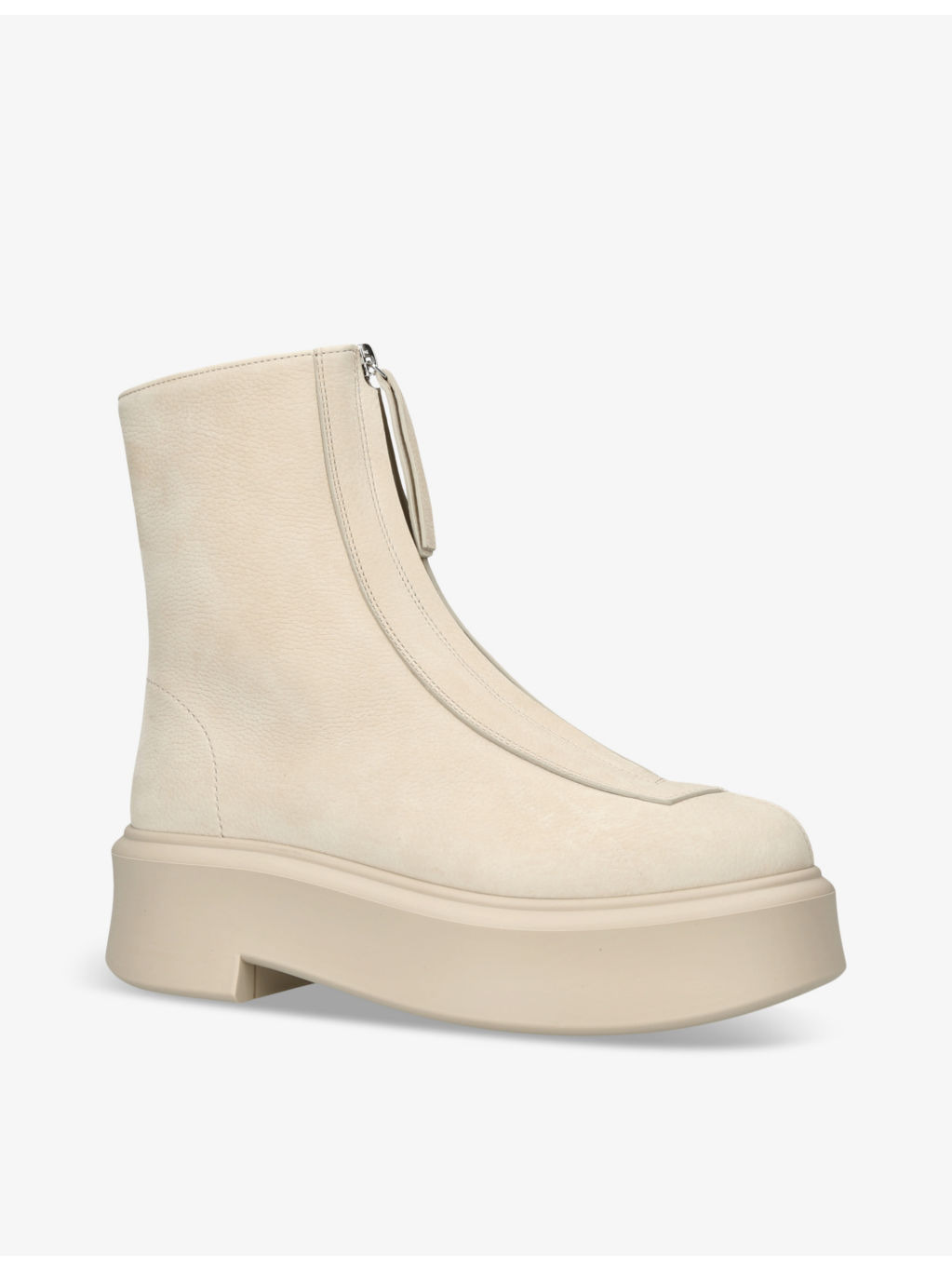 Zipped grained-leather ankle boots - 3