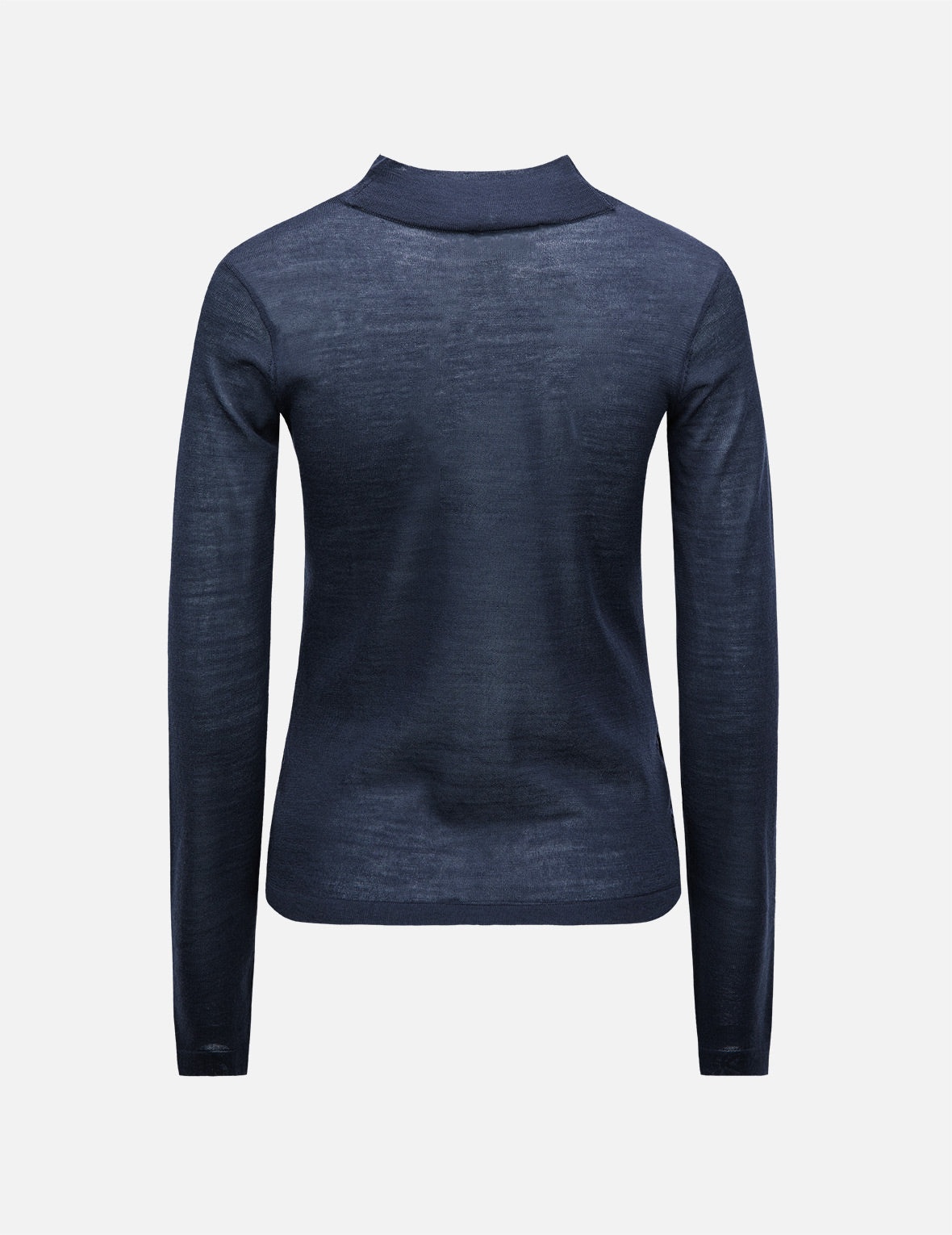 Ruched Front High Neck Knit Top - 8