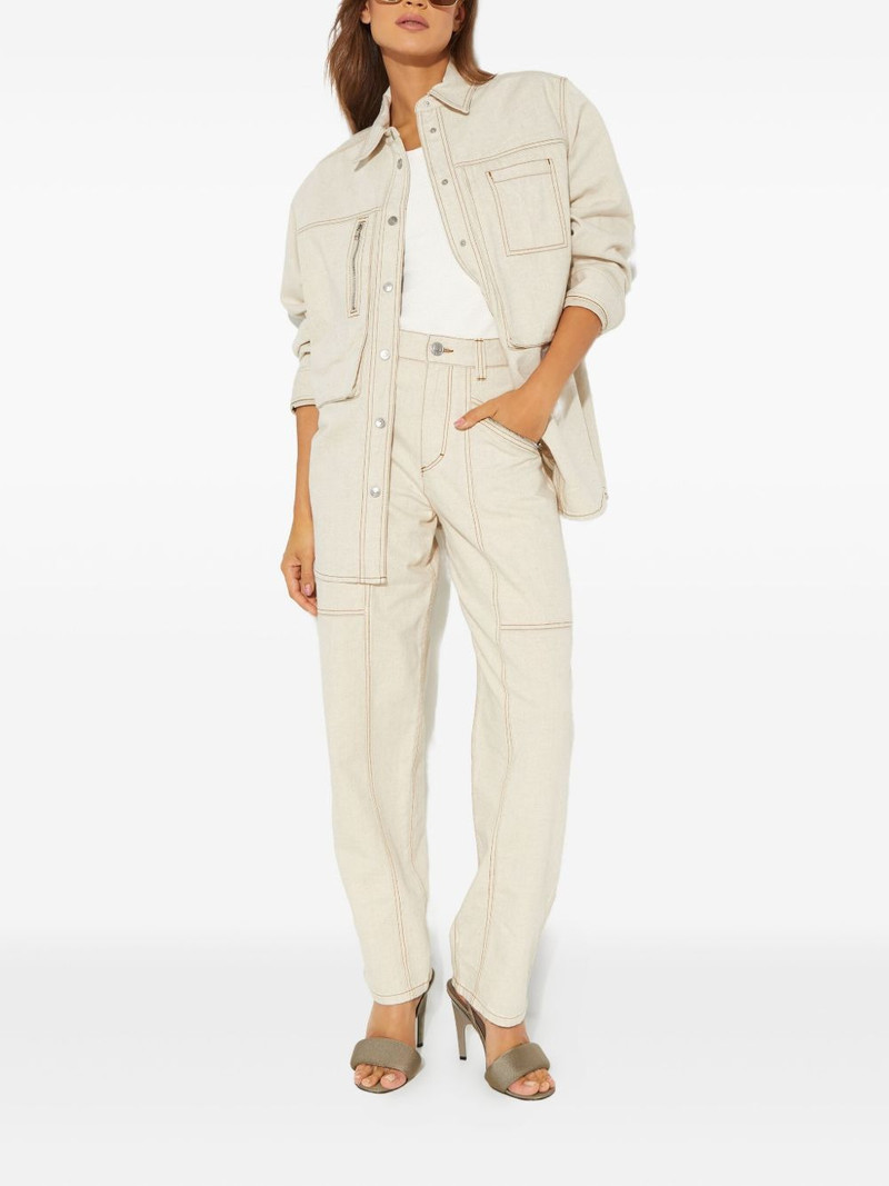 Isabel Marant contrast-stitching snap-button jacket outlook