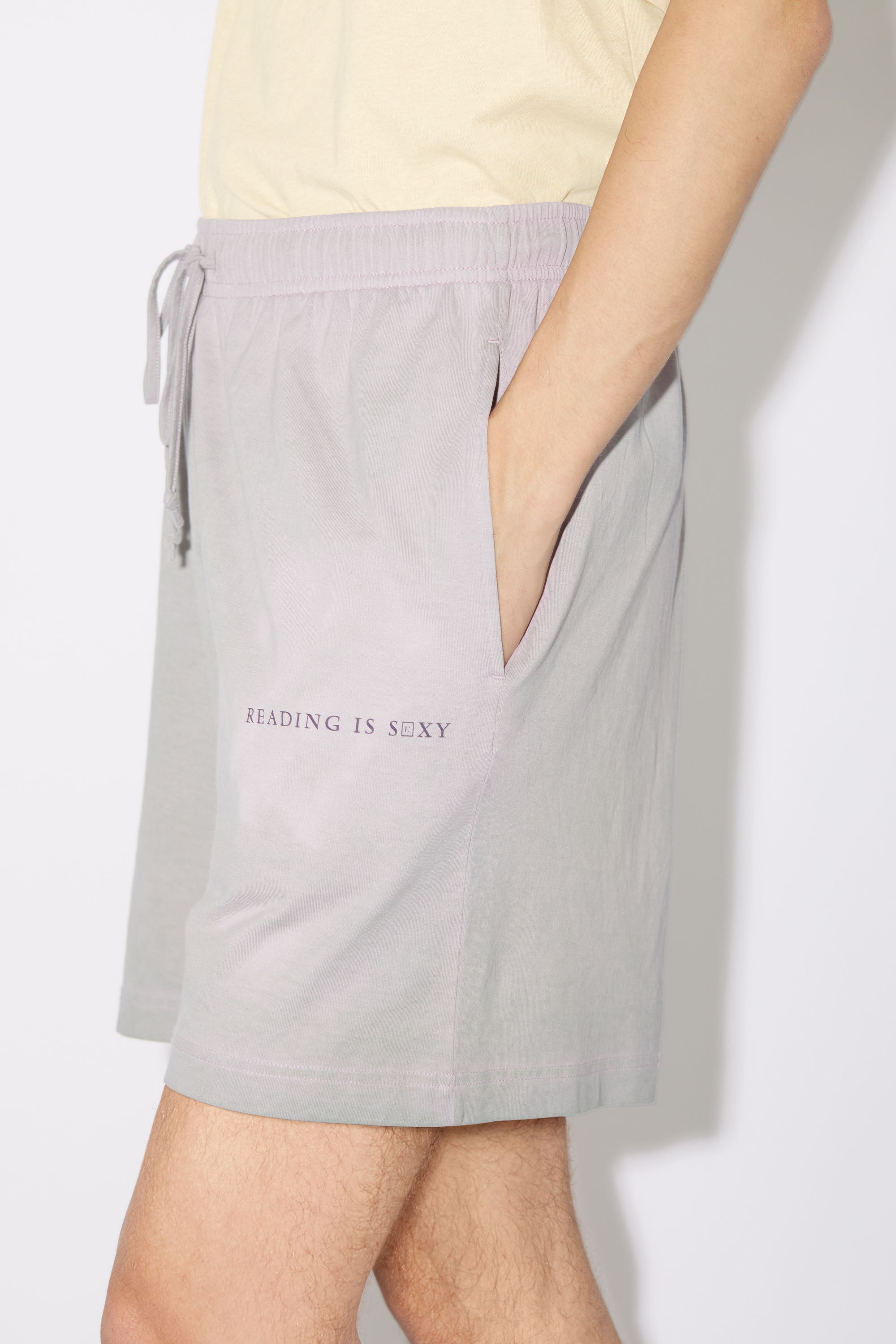 Printed shorts - Grey/purple - 4