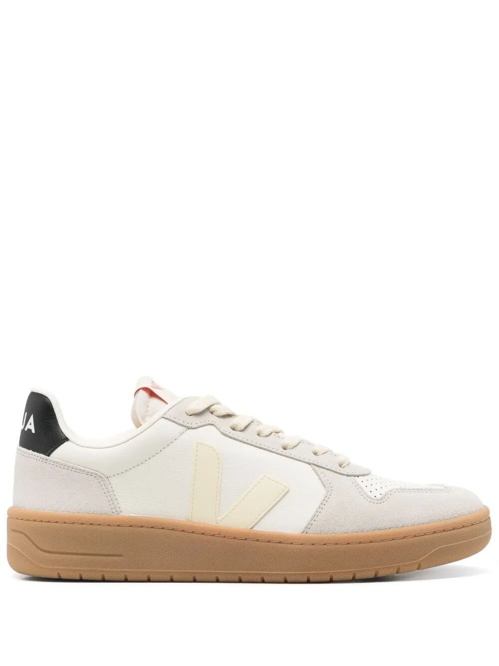 The V-82 Grained Leather Pure Sneakers by VEJA represent a stylish union of footwear and contemporar - 1