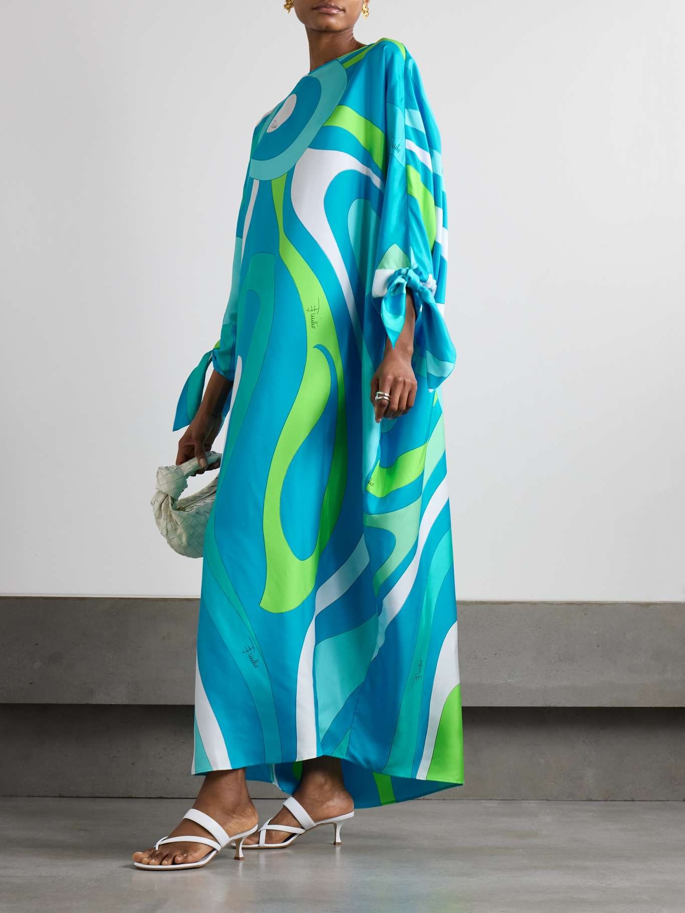 Marmo printed silk-twill kaftan - 2